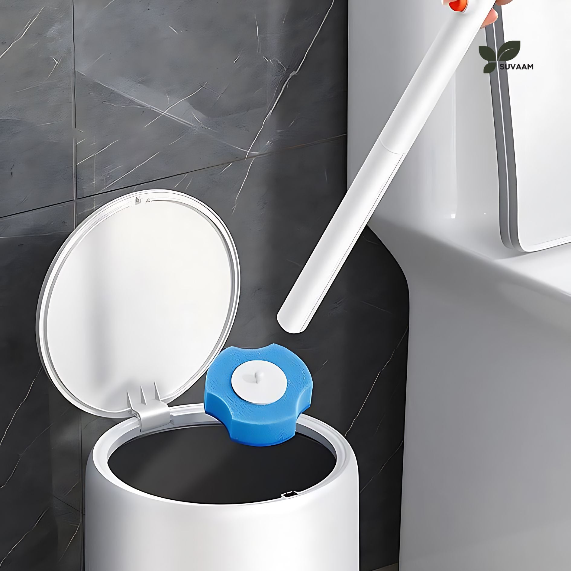 Disposable Toilet Cleaner Brush with Head Sponges