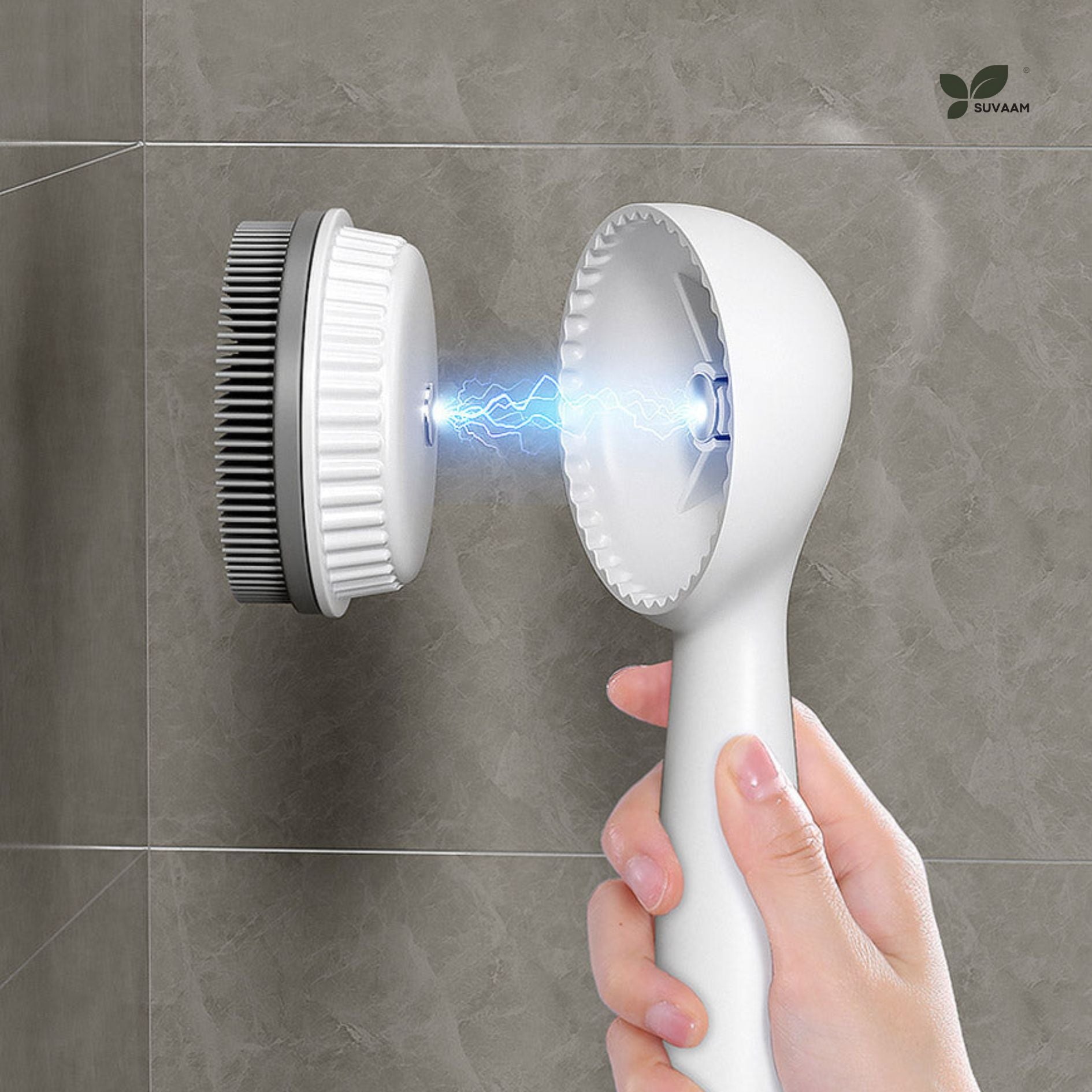 Premium Bathing Brush Set of 3 Head and 1 wand| Wall Mounting