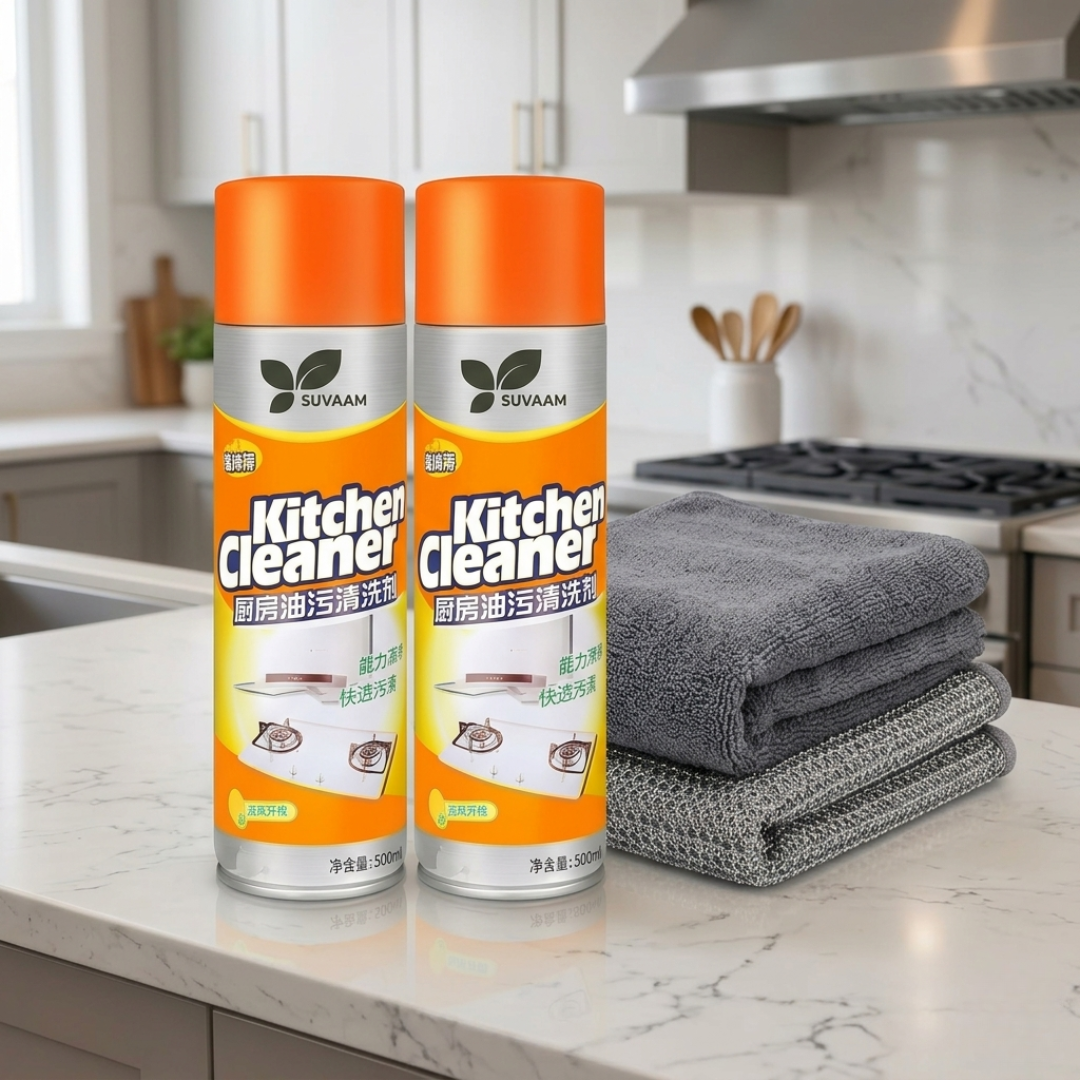 Multipurpose Bubble Foam Cleaner |All Purpose Foam Degreaser Spray| 500ml | Pack of 2