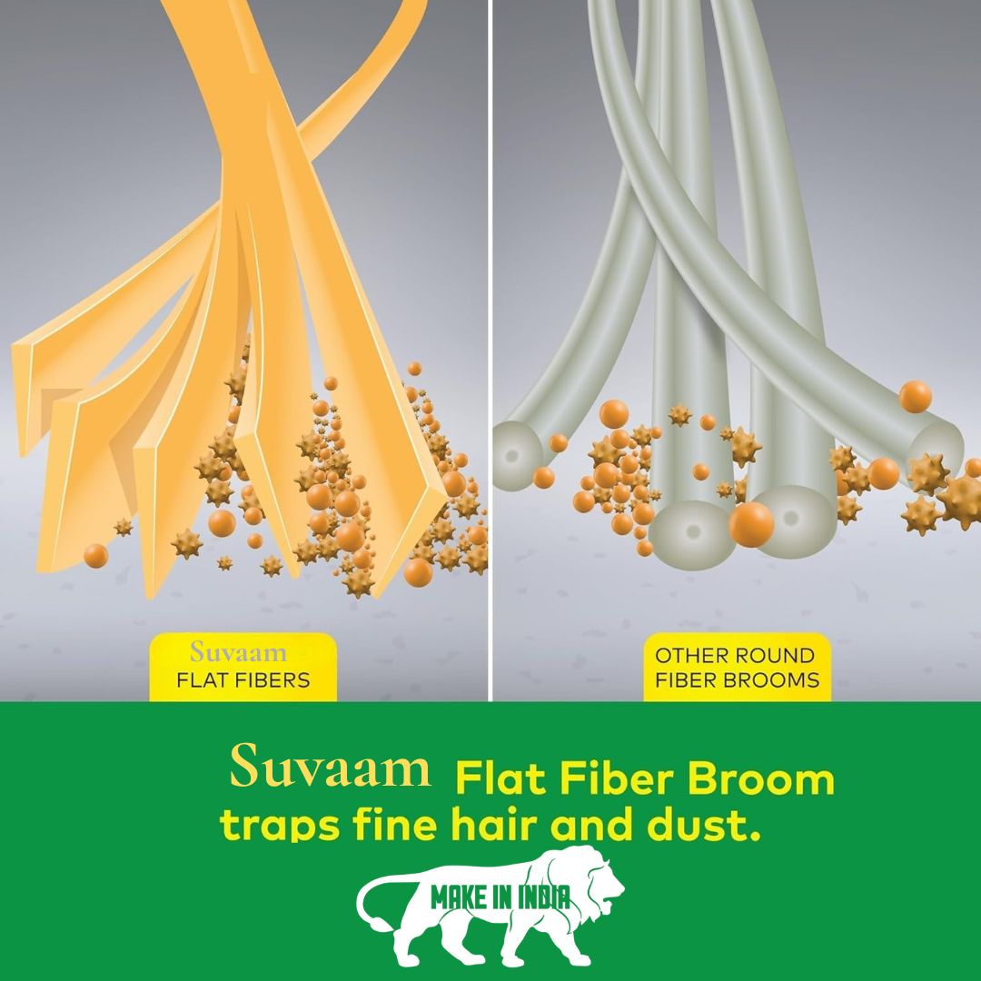 Hand-Bound Strong Broom | No Bristle Loss | Long Lasting