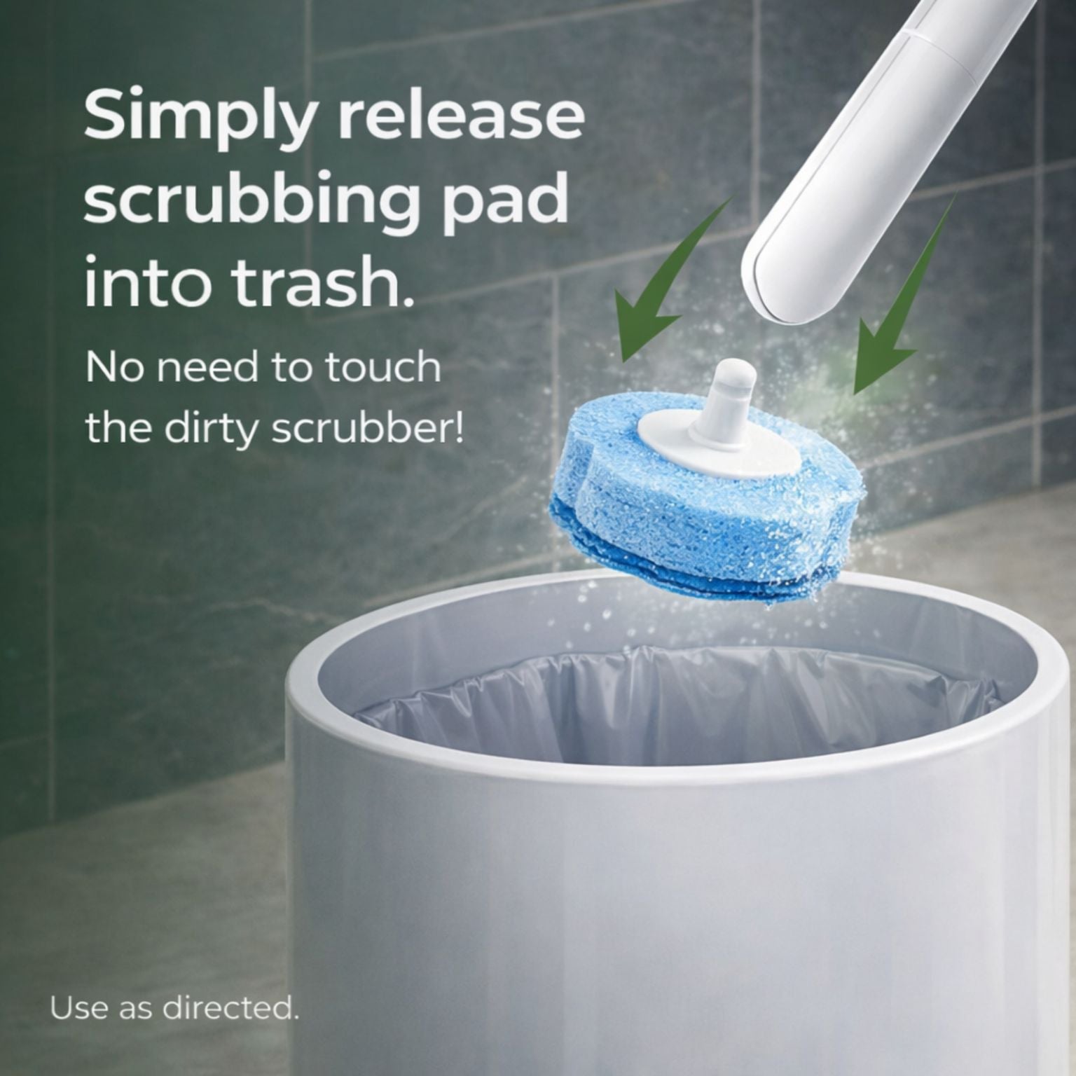 Disposable Toilet Cleaner Brush with Head Sponges