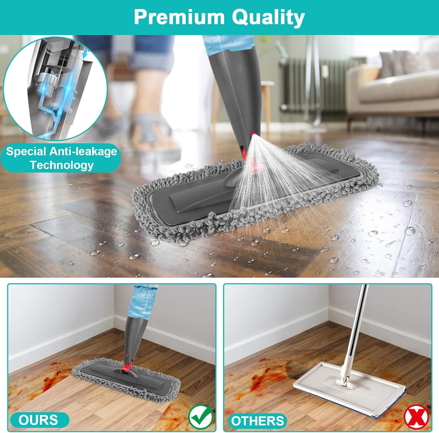 Micro-Fiber Spray Mop for Floor Cleaning!