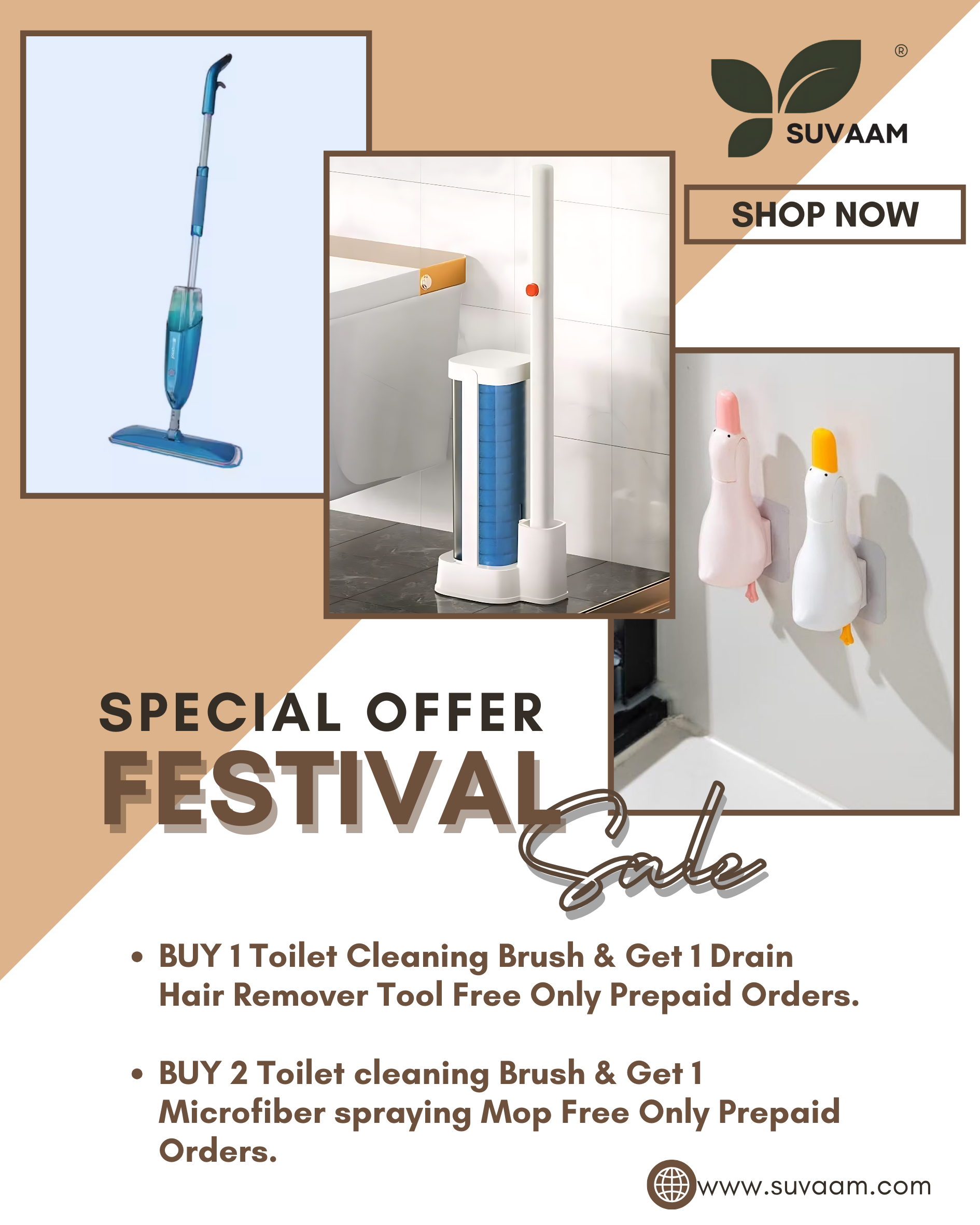Disposable Toilet Cleaner Brush with 12 Brush Head Sponges