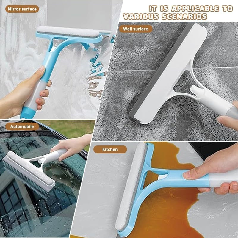 3 in 1 Window Wiper, Push Spray